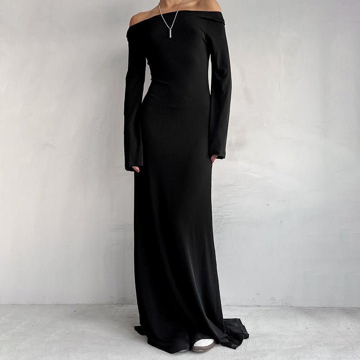 Damer Maxikjole med off shoulders og elegante klokkeærmer Stilla