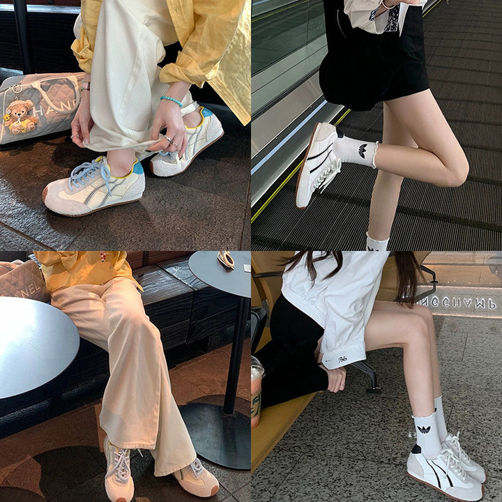Dame Retro-sneaker med slidstærkt overmateriale og fleksibel gummisål Stilla