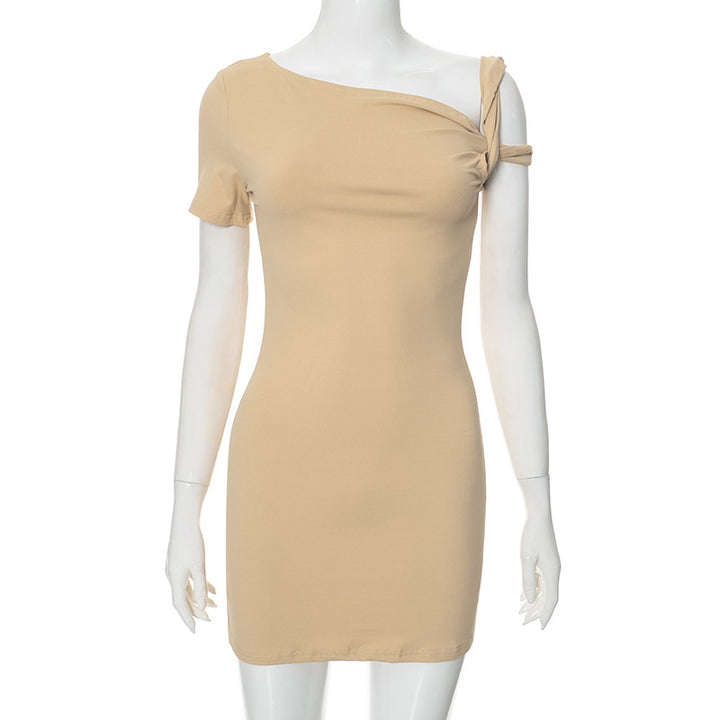 Femme One-Shoulder Tætsiddende Minikjole Stilla