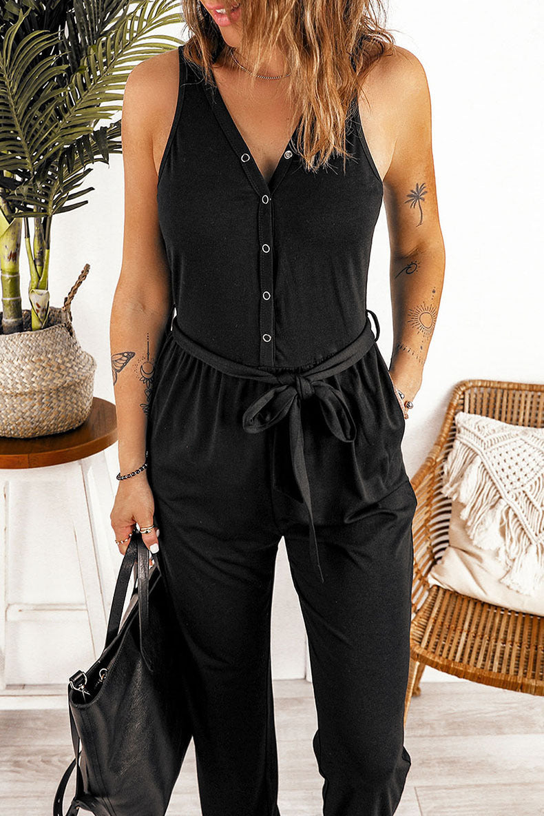 Dame Fritids Knaplist Overall Stilla