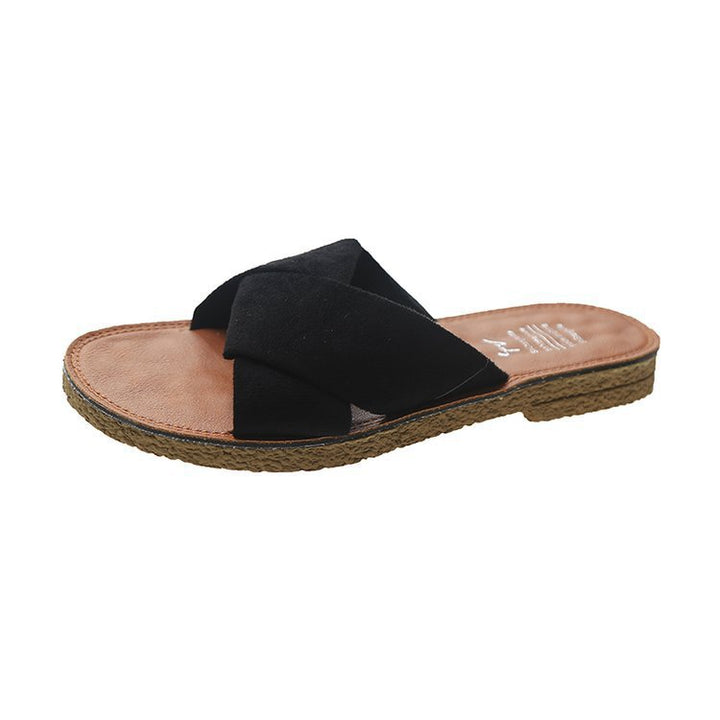 Dame Komfortable Sandaler med snoet remdesign og let polstret sål Stilla
