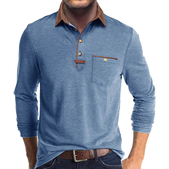 Herre Langærmet Polo T-shirt Stilla