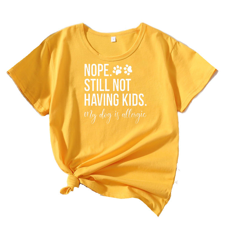 Kvinder Humoristisk Kæledyrelsker Grafik T-Shirt Stilla