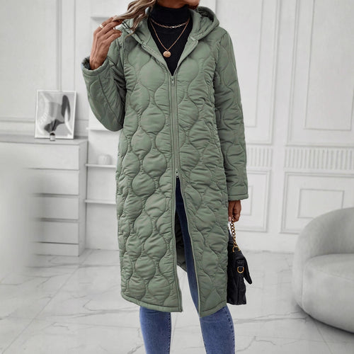 Dame hættejakke med elegant quilting og lange ærmer Stilla