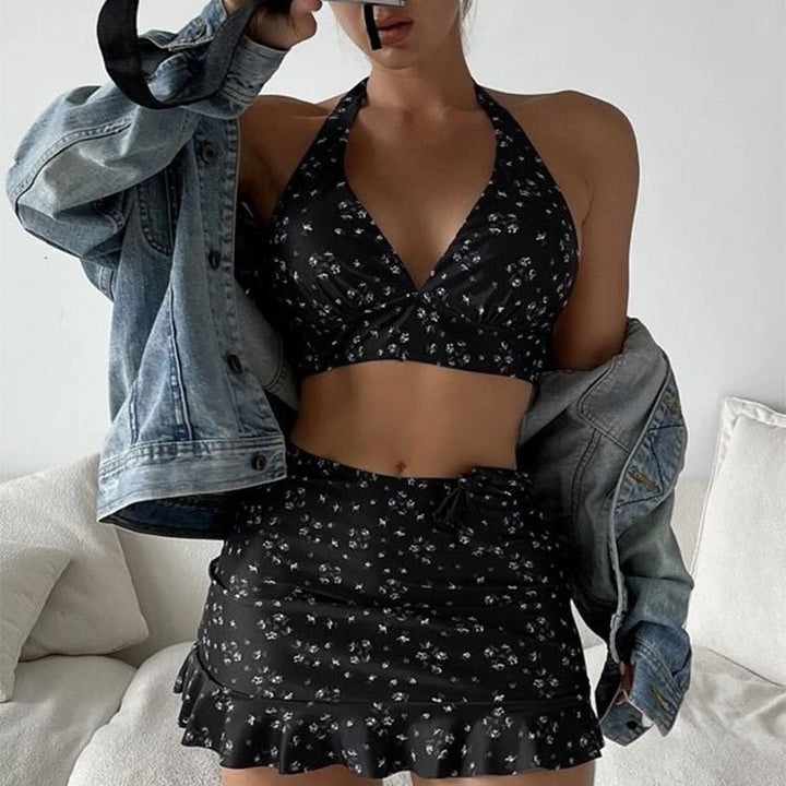Dame Bikiniset med legende nederdel-design Skovae