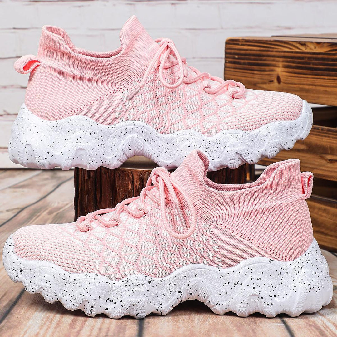 Dame Åndbare Sneakers med elastisk Strik-Obermaterial og fleksibel Såle Stilla