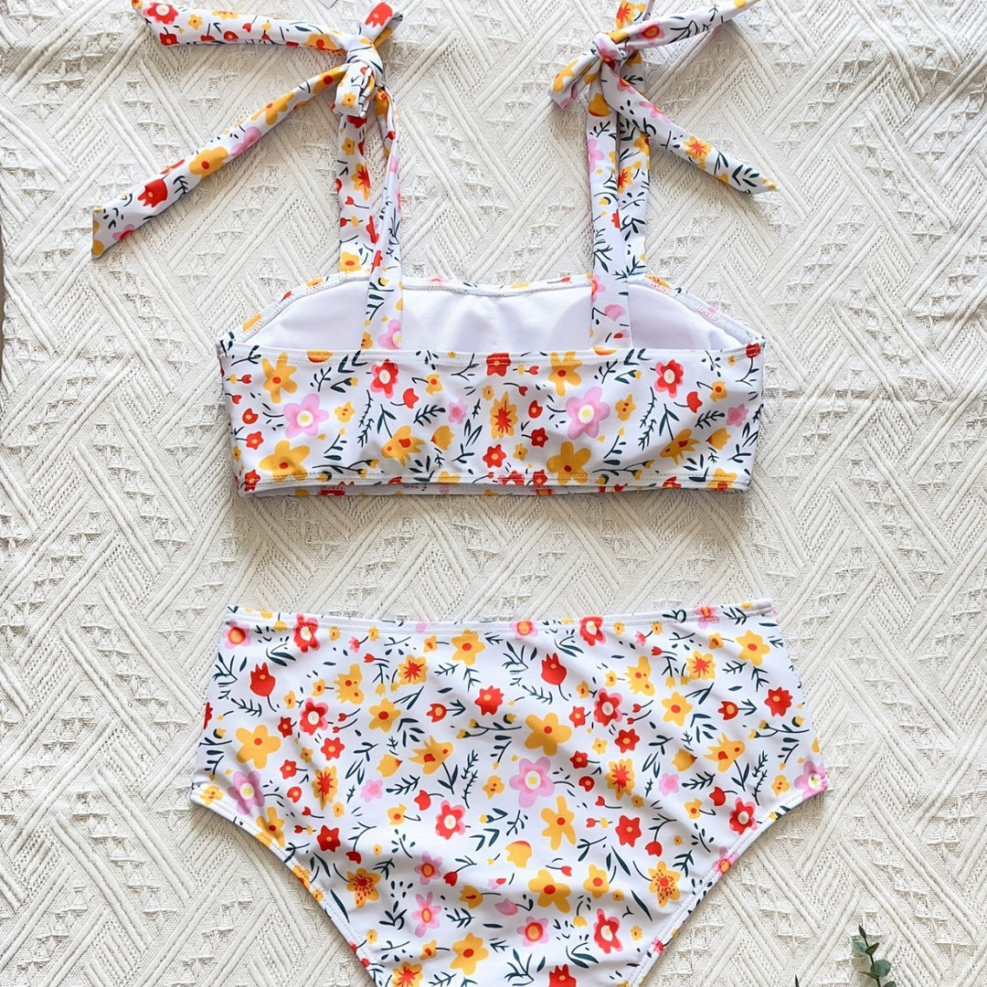 Dame bikini-sæt med høj talje og legende blomsterprint Stilla
