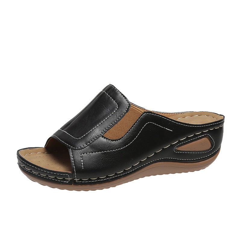 Dame Komfortable Clogs med elastiske indsatser og anatomisk fodseng Stilla
