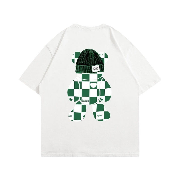 Dame T-shirt med legende bjørnemotiv og moderne grafikdesign Stilla