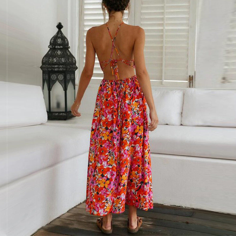 Dame Maxi Kjole med Blomsterprint Stilla