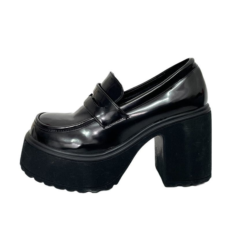 Dame Chunky Loafers med lagdelt plateau og elegant blokhæl Stilla