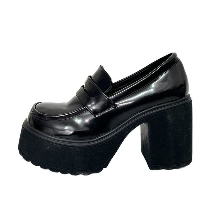 Dame Chunky Loafers med lagdelt plateau og elegant blokhæl Stilla