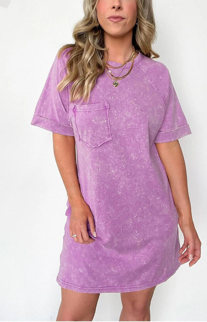 Damer Fritid Pocket T-Shirt Kjole Stilla