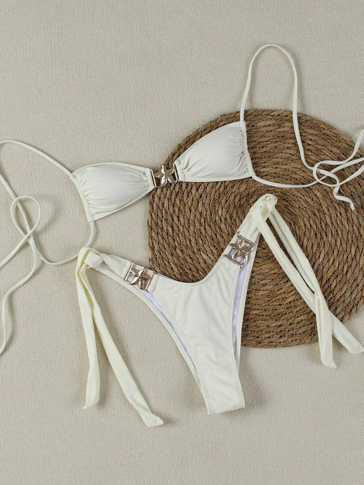Dame Bikini-sæt med elegante spænder Skovae