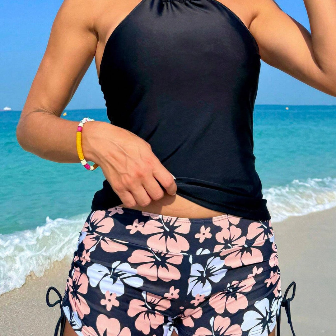 Damer Sportives Tankini-sæt med blomsterprint Skovae