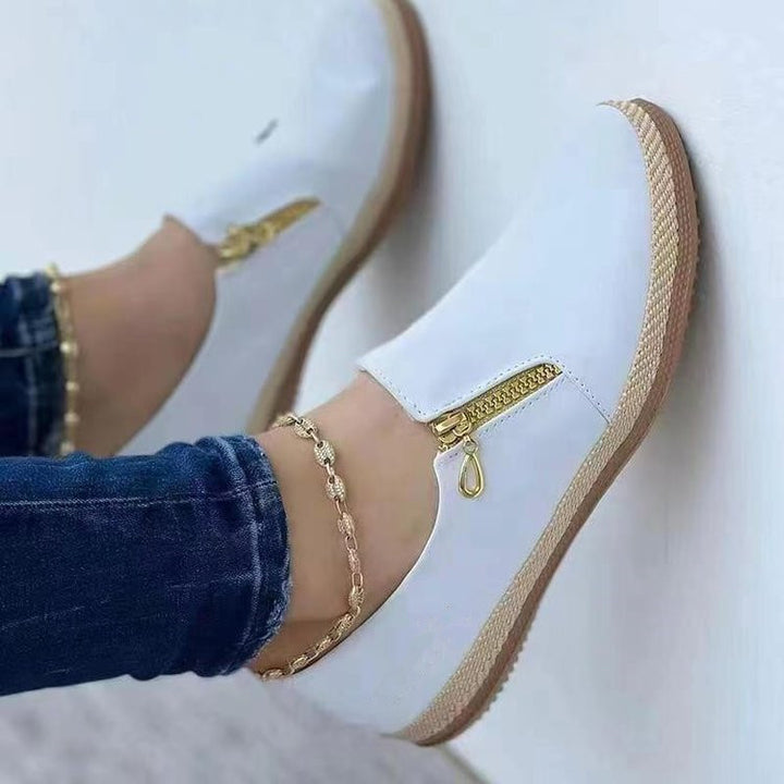 Dame Slip-On sko med moderne lynlås Stilla