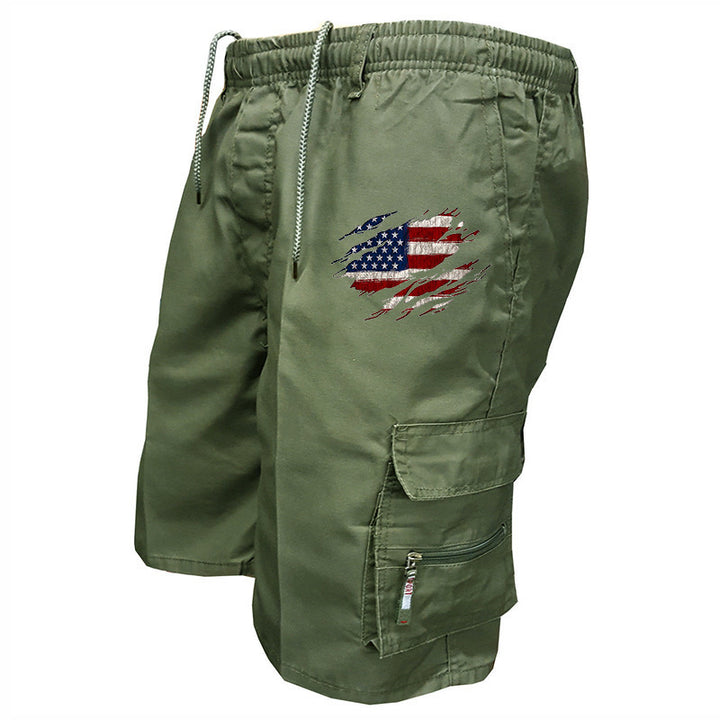 Herre cargo shorts med praktiske sidelommer og elastisk talje Skovae
