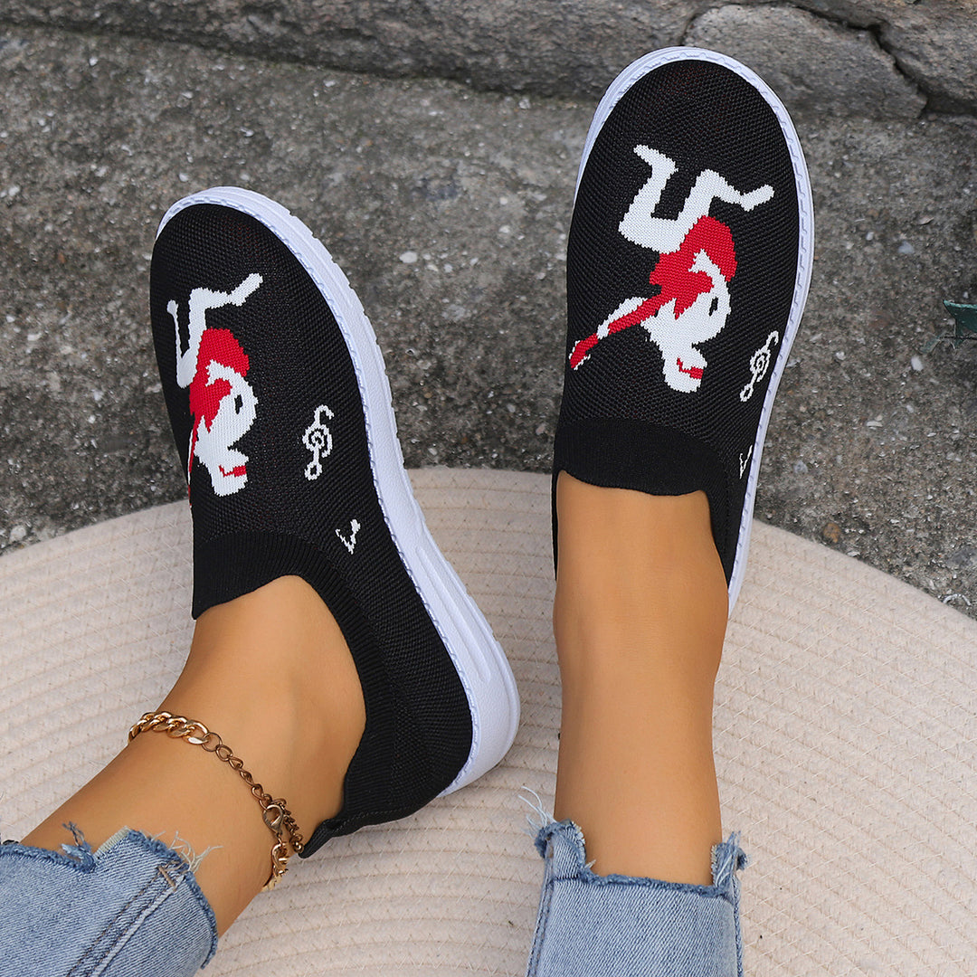 Dame åndbare Slip-On sneakers med elastisk overdel Stilla