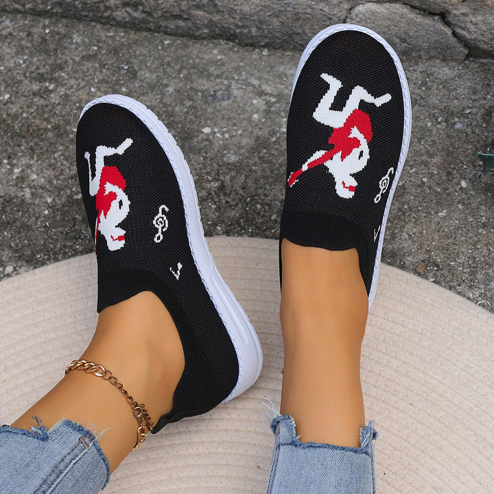 Dame åndbare Slip-On sneakers med elastisk overdel Stilla