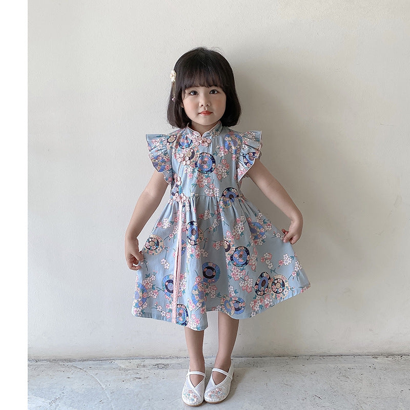 Pige Floral Print Kjole Stilla