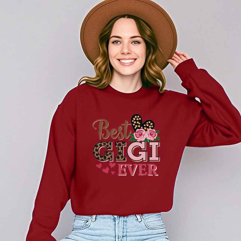 Dame sweatshirt med kreativ Gigi motiv Stilla