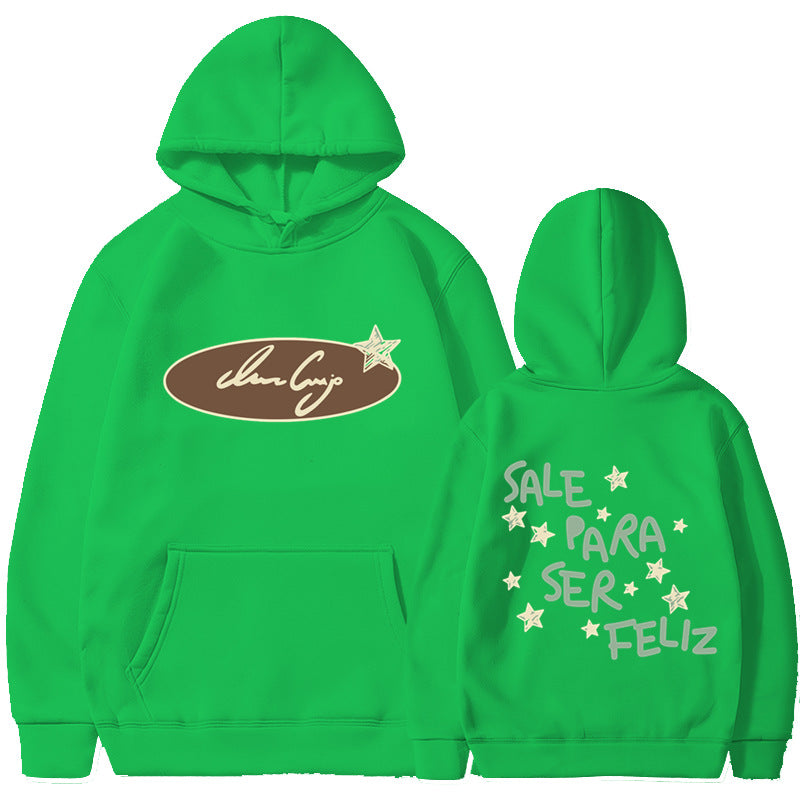 Kvinders hoodie sweatshirt med kreativ skrifttype og iøjnefaldende design Skovae