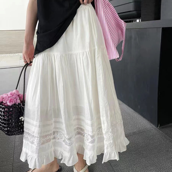 Femme Elegante spidsbesætning maxi-nederdel Stilla