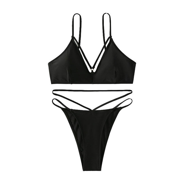 Dame triangel-bikini med justerbare stropper og elegant snit Skovae