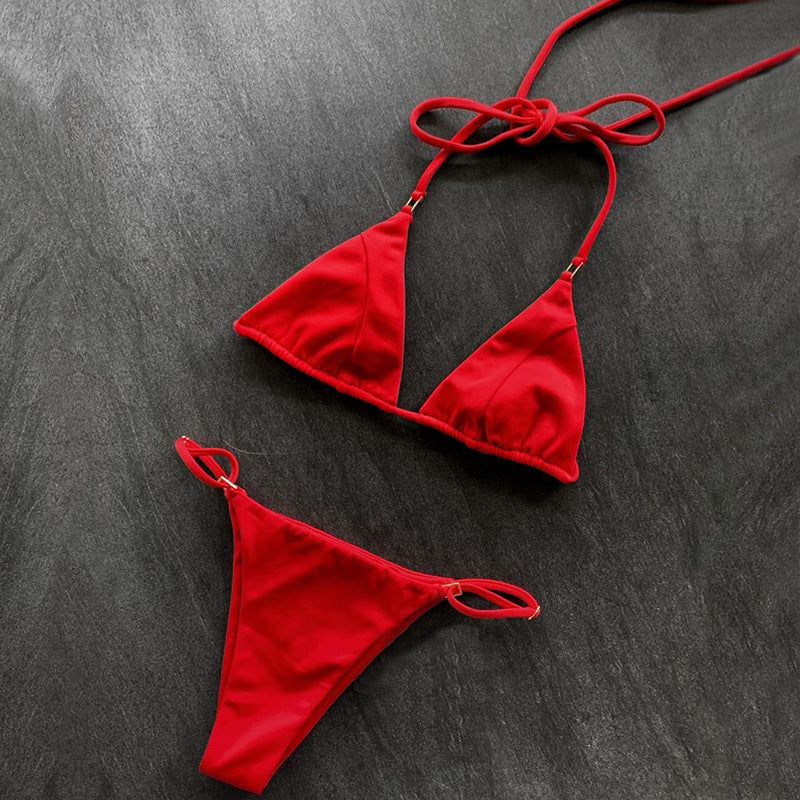 Dame Triangel-Bikini-Sæt med elegant taljehøjde og justerbart strop-system Stilla