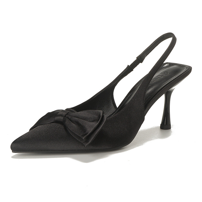 Dame Sling-Pumps med elegant sløjfedetail og stiletto hæl Stilla