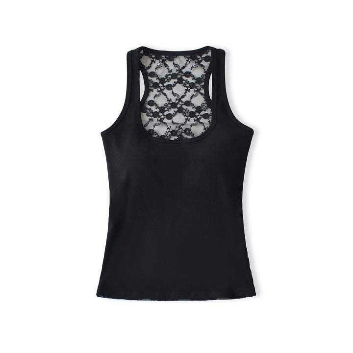 Dame Tanktop med elegant spidselement Stilla