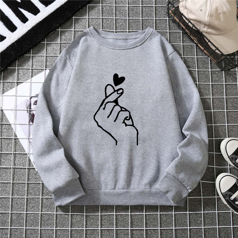Kvinders sweatshirt med kreativ håndtegnet motiv og blødt indvendigt foer Stilla