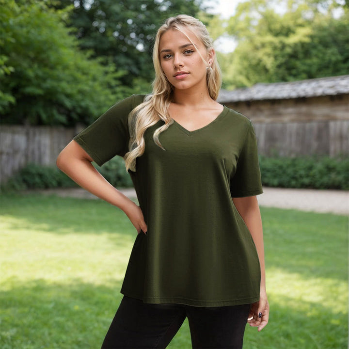Dame afslappet bomulds T-shirt Stilla
