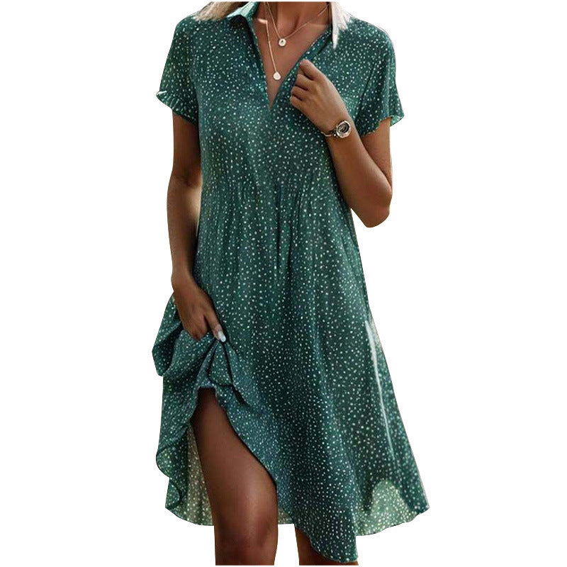 Dame skjorte kjole med elegante side slids og løs pasform Stilla