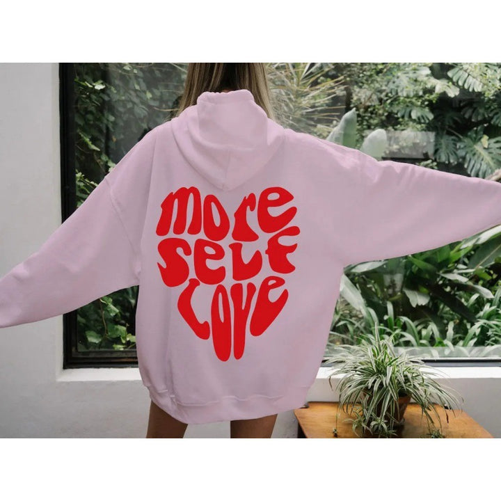 Kvinders hoodie med iøjnefaldende print og oversized pasform Skovae