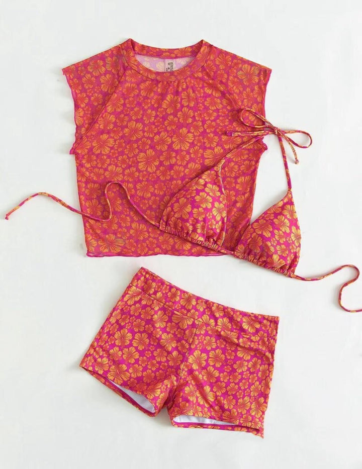 Dame Bikiniset med elegant overdel og moderigtige shorts Skovae