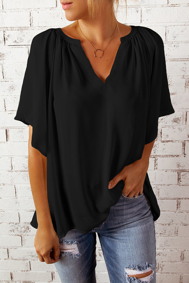 Dame elegant chiffon bluse Stilla