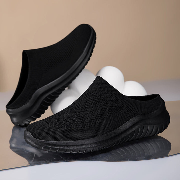Dame nan Slip-On-Strikketræner med sokkelignende skafte og ergonomisk dæmpningssål Skovae