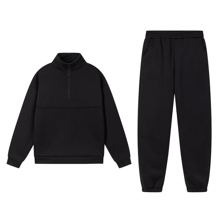 Kvindernes sporty sweatshirt sæt med høj krave og elastiske manchetter Stilla
