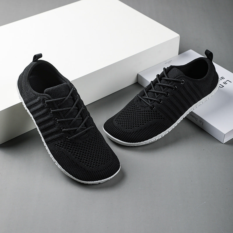 Unisex nan åndbar strik-sneaker med hukommelsesskumsindlæg og fleksibel gummi-sål Skovae