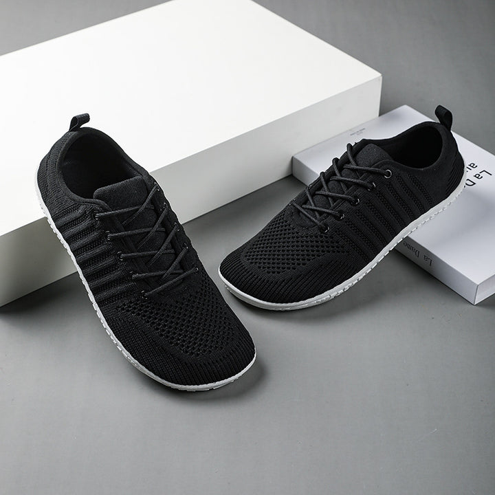 Unisex nan åndbar strik-sneaker med hukommelsesskumsindlæg og fleksibel gummi-sål Skovae
