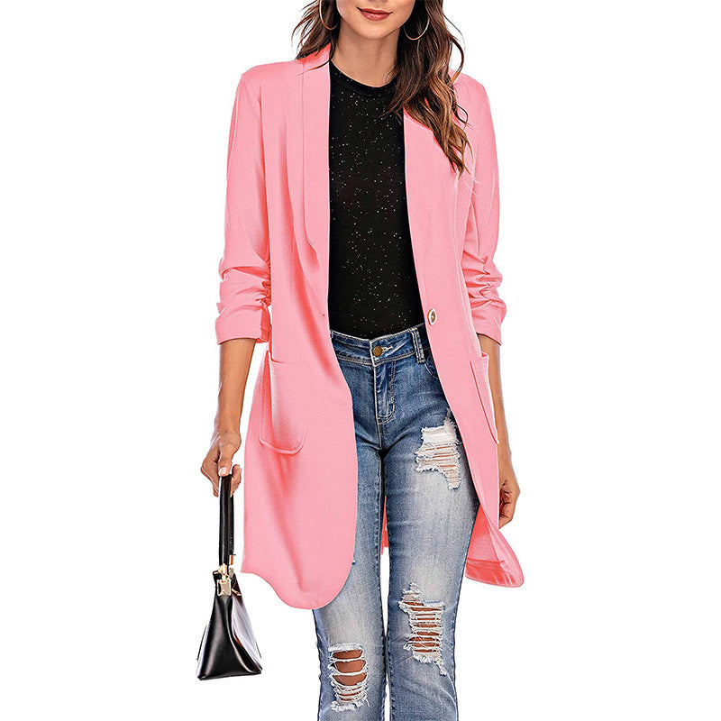 Dame Elegant Oversized Blazer med praktiske lommer og smart snit Stilla