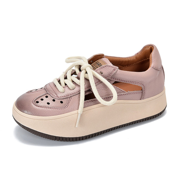 Dame Sneakers med moderigtige cut-out-detaljer og robust plateau Stilla