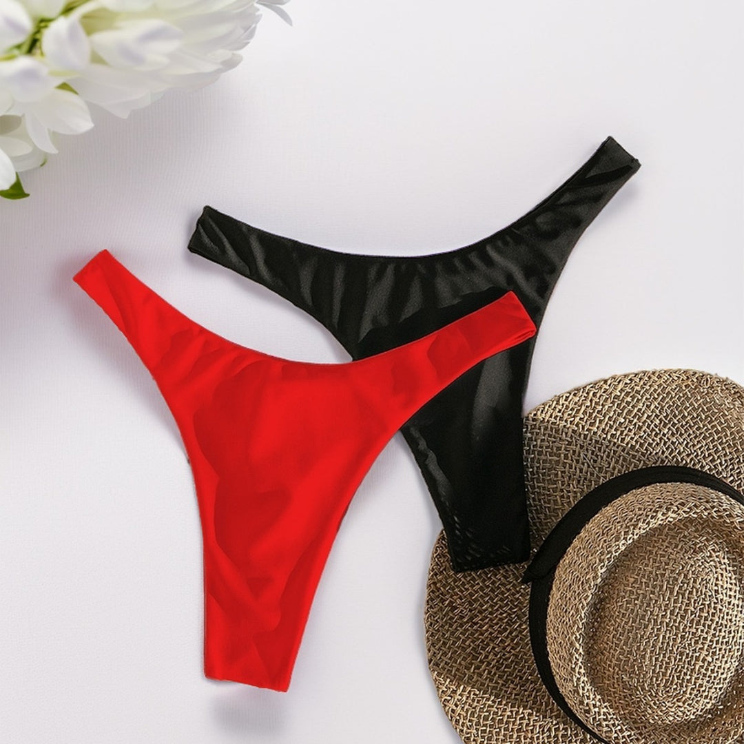 Dame Bikini-bukser med høj benudskæring og elegant snit Skovae