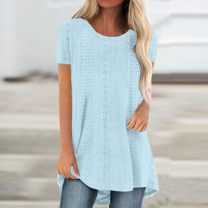 Stilfuld dame kortærmet tunika T-shirt Stilla