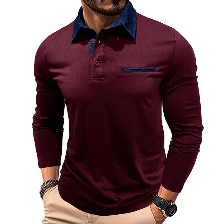 Herrer Langærmet Poloshirt Stilla
