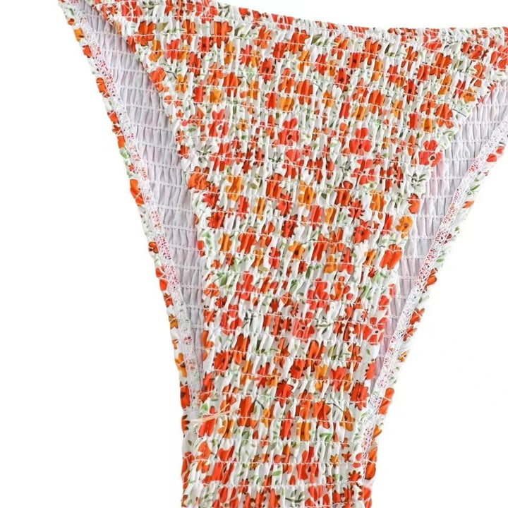 Dame Blomster mønster Triangle Bikini Sæt Stilla 1750839663