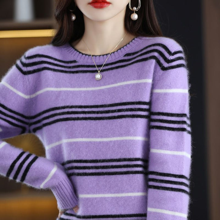 Frække moderne og komfortable stribede sweater Stilla