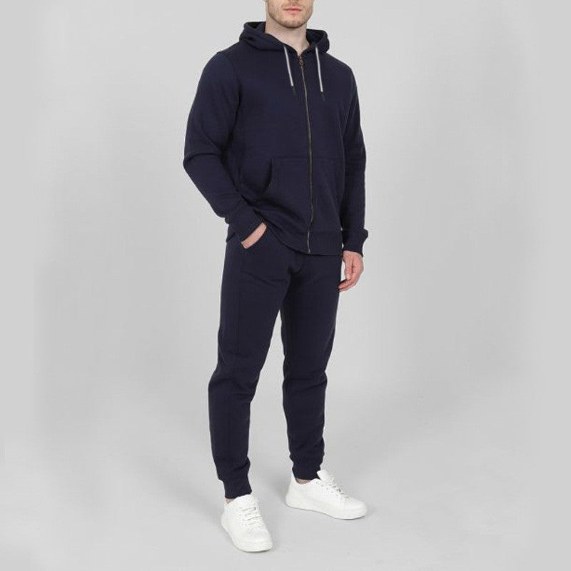 Herren sporty joggingdragt sæt med praktiske lommer og høj krave Skovae
