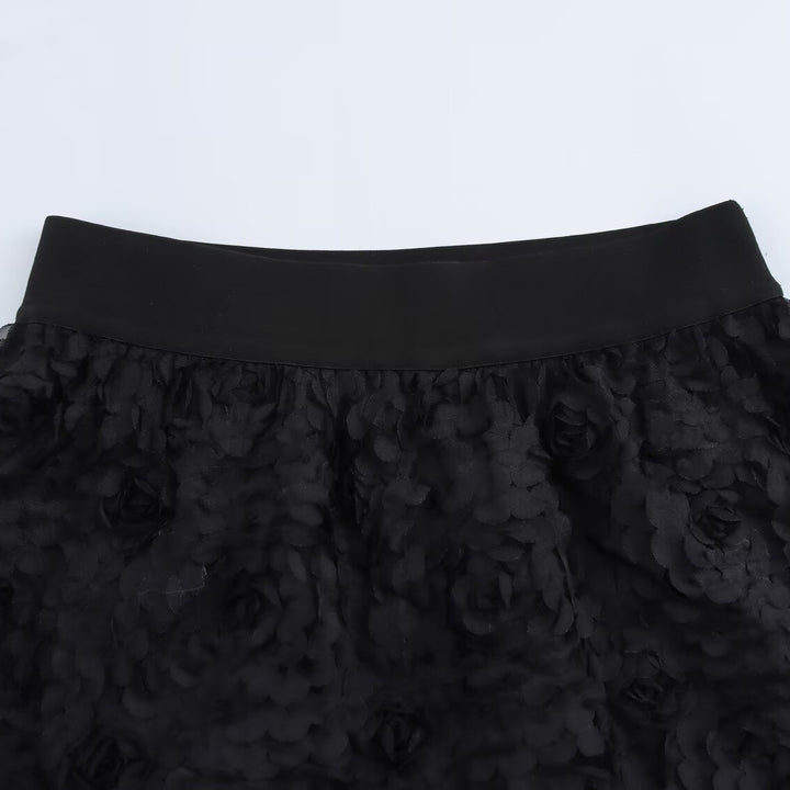Dame Flared Maxi Skirt med blomstret design Stilla